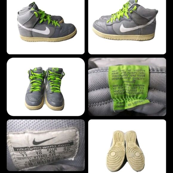 Nike Dunk High ‘Wolf Grey’ Men’s Size 11 ~317982 045 main image 10